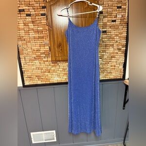 Vintage 90s Alex Evenings Strappy Sparkle Gown Dress  Rhinestone Petites 6P